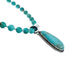 Navajo Turquoise Sterling Silver Bead Necklace And Pendant Set AX129500